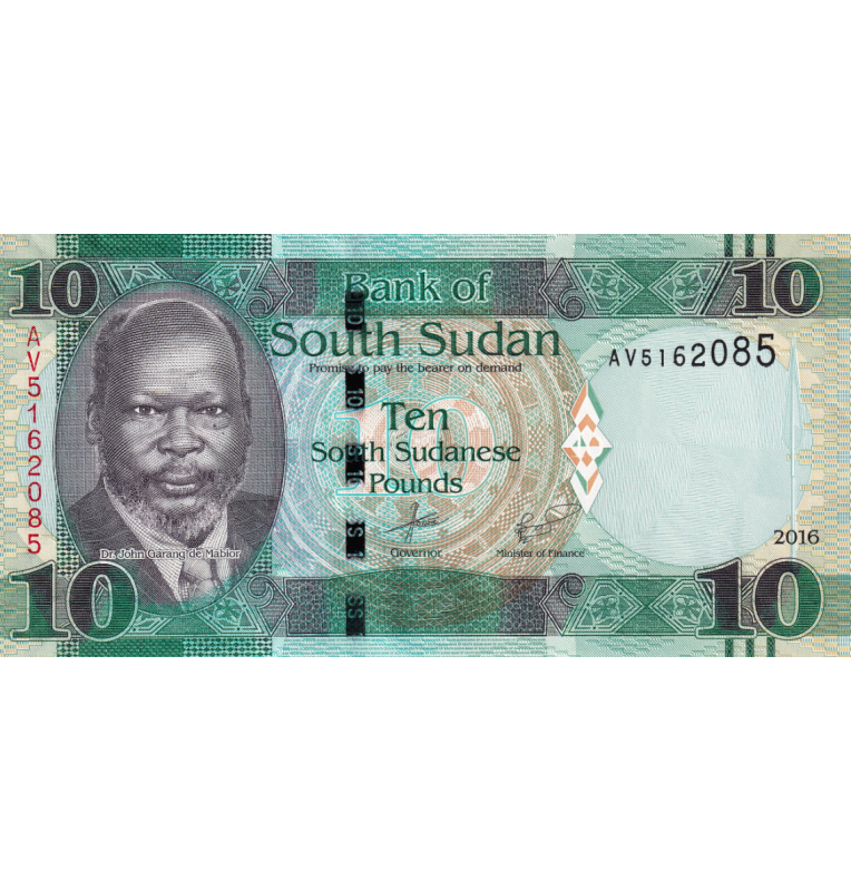 South Sudan 10 Pounds 2016 Pick 12b