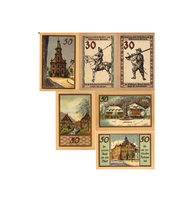 Suhl Set of 12 Notgelds