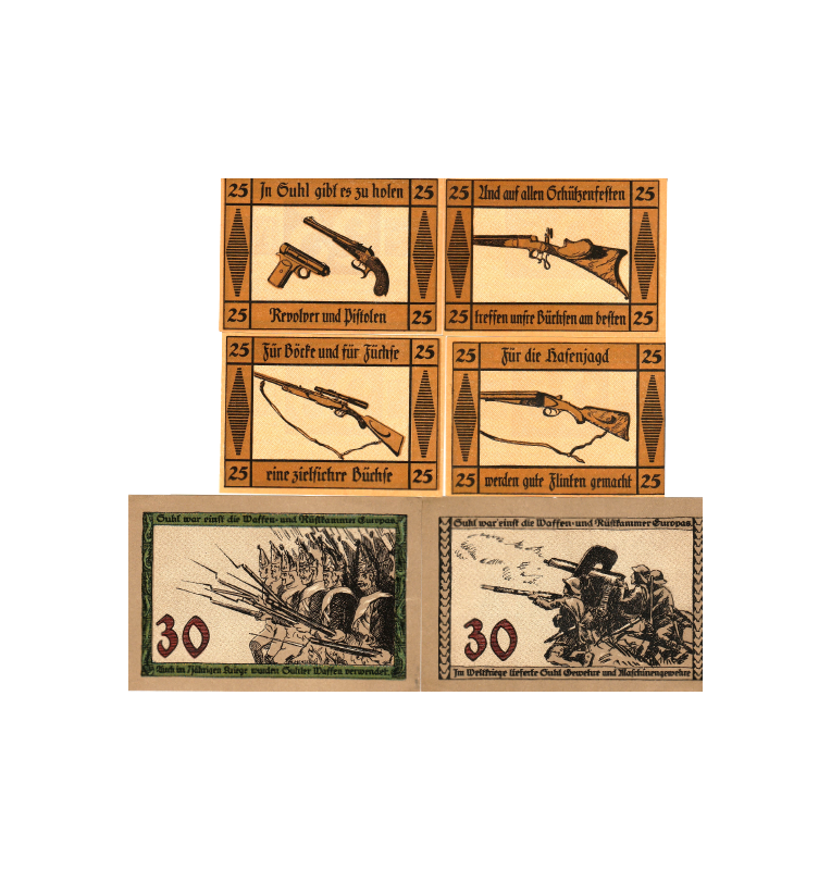 Suhl Set of 12 Notgelds