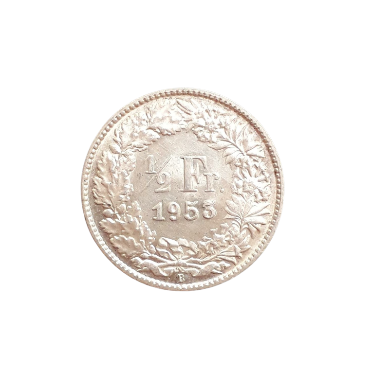 Switzerland 1/2 Franc 1953 KM 23 NO UNC