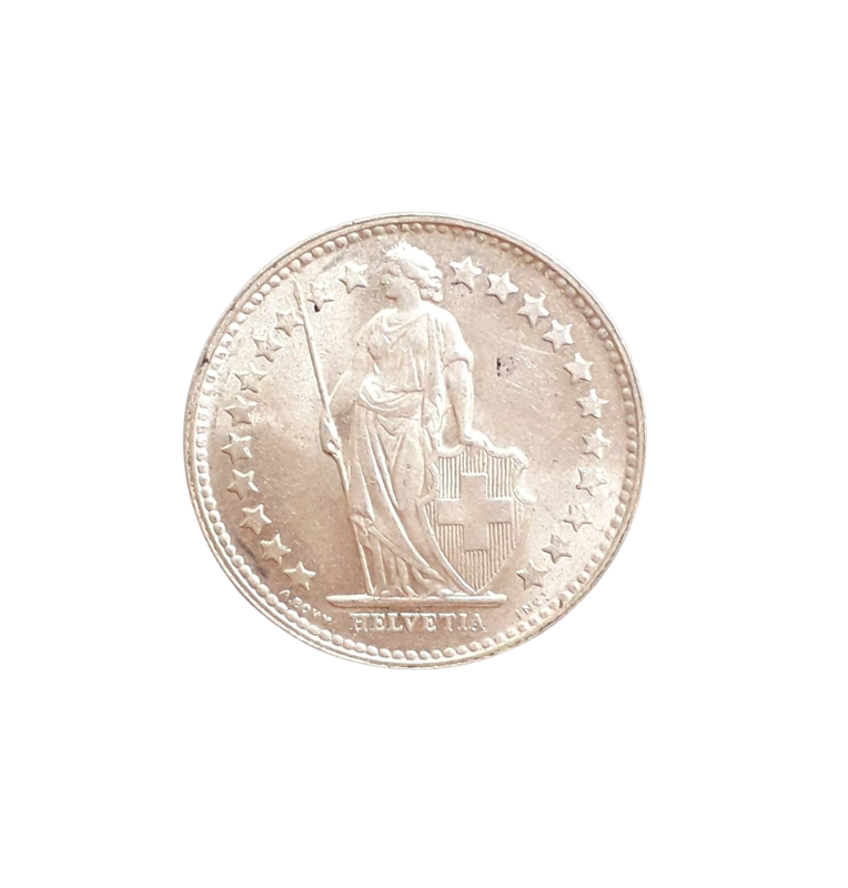 Switzerland 1/2 Franc 1953 KM 23 NO UNC