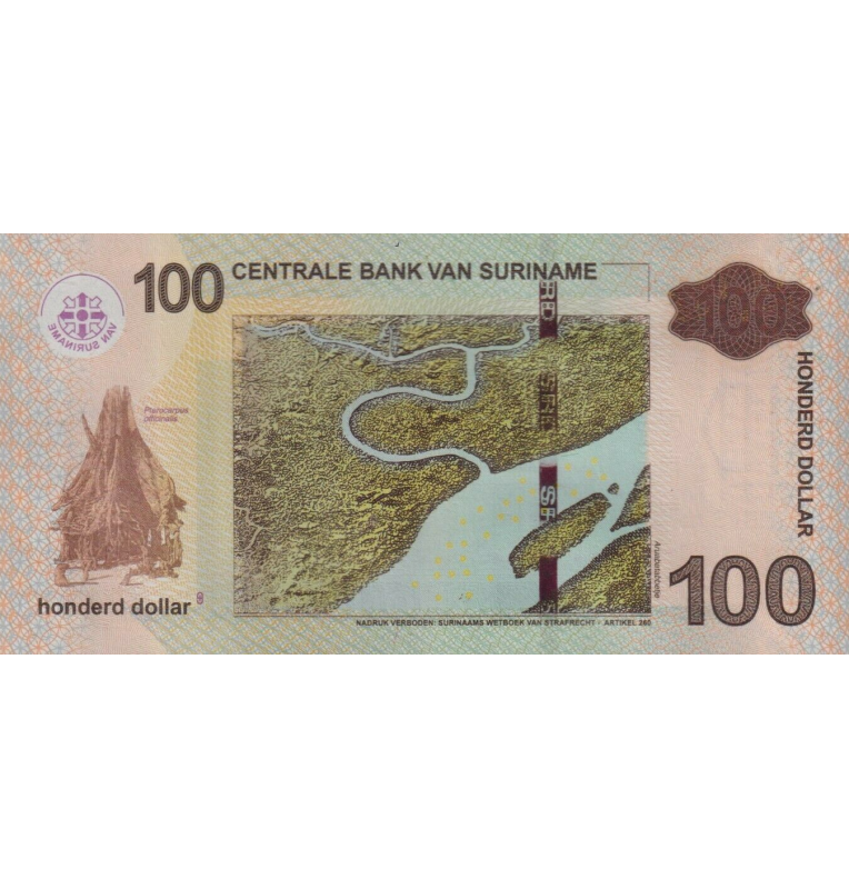 Surinam 100 Dólares 2020 Pick Nuevo