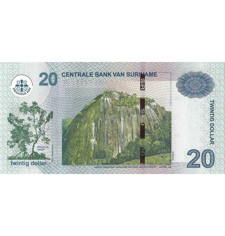 Suriname 20 Dollars 2019 Pick 164c