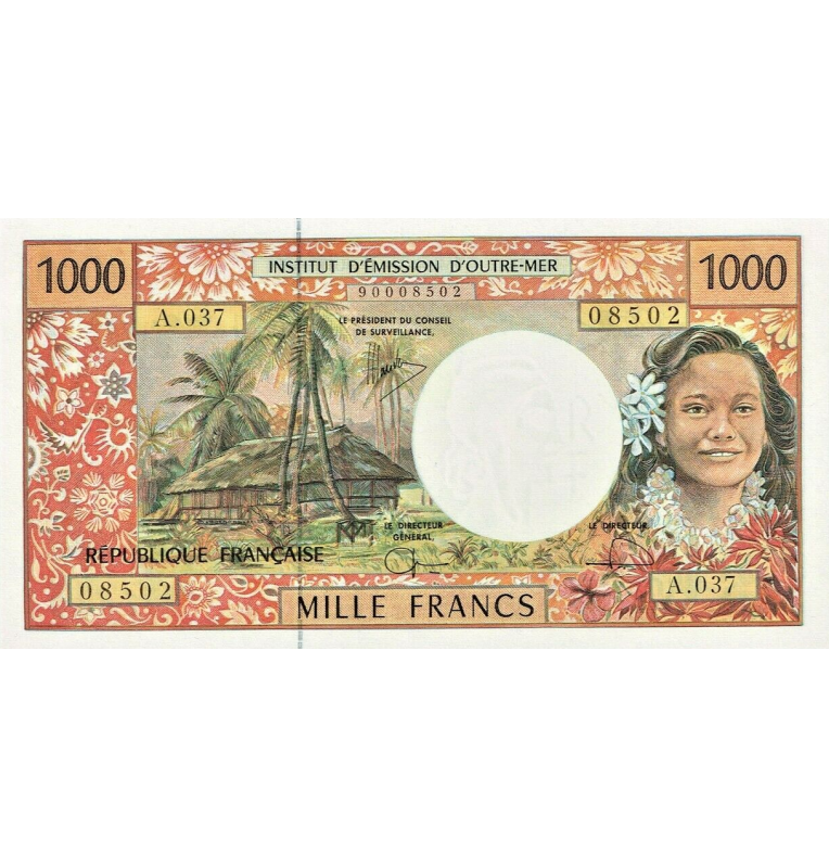 Territorios Franceses del Pacífico 1000 Francos 1996 ND Pick 2L
