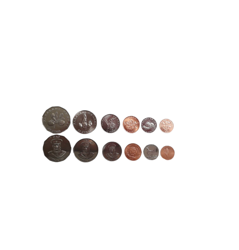 Tonga Set de 6 monedas1, 2, 5, 10, 20, 50 Seniti 2002-2005