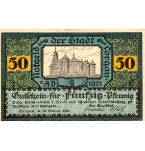 Torgan Set 4 Notgelds 1921