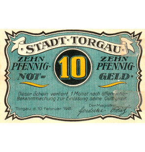 Torgau Set 4 Notgelds 1921