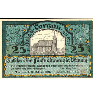 Torgau Set 4 Notgelds 1921