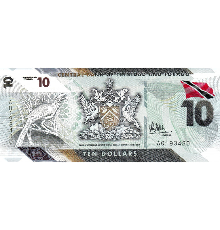 Trinidad and Tobago 10 Dollars 2020-2021 Pick New