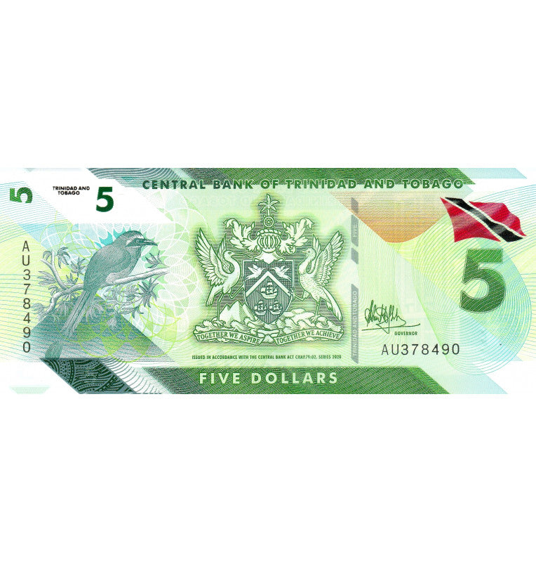 Trinidad and Tobago 5 Dollars 2020-2021 Pick New
