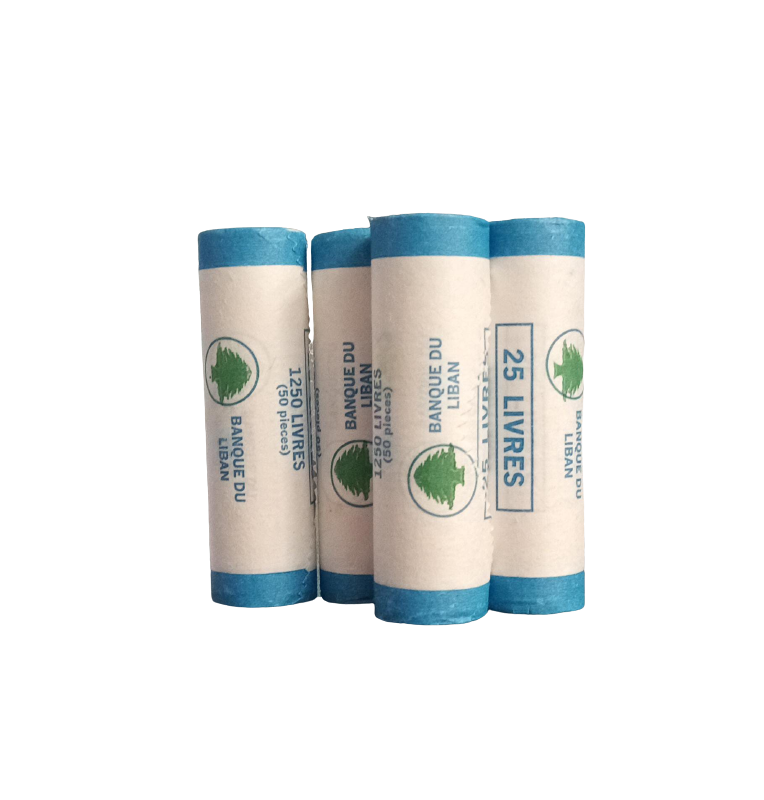 Turro of coins Lebanon 25 Livres 2002 KM 40 (50 Pieces)