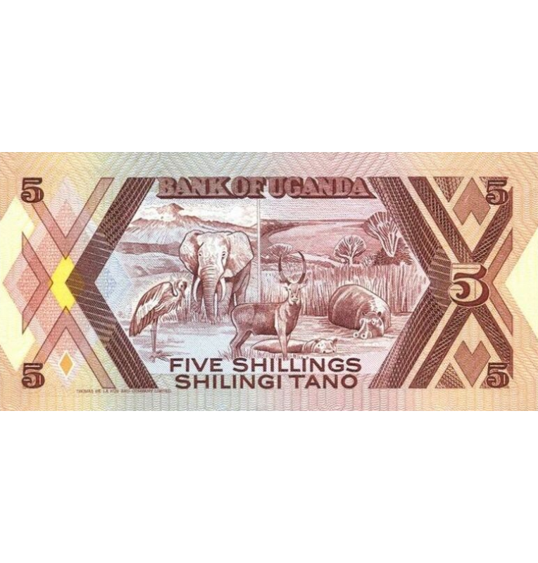 Uganda 5 Shillings 1987 Pick 27