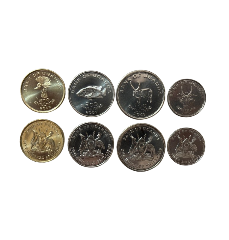 Uganda set of 4 coins 50, 100, 200, 500 Shillings 2003-2009
