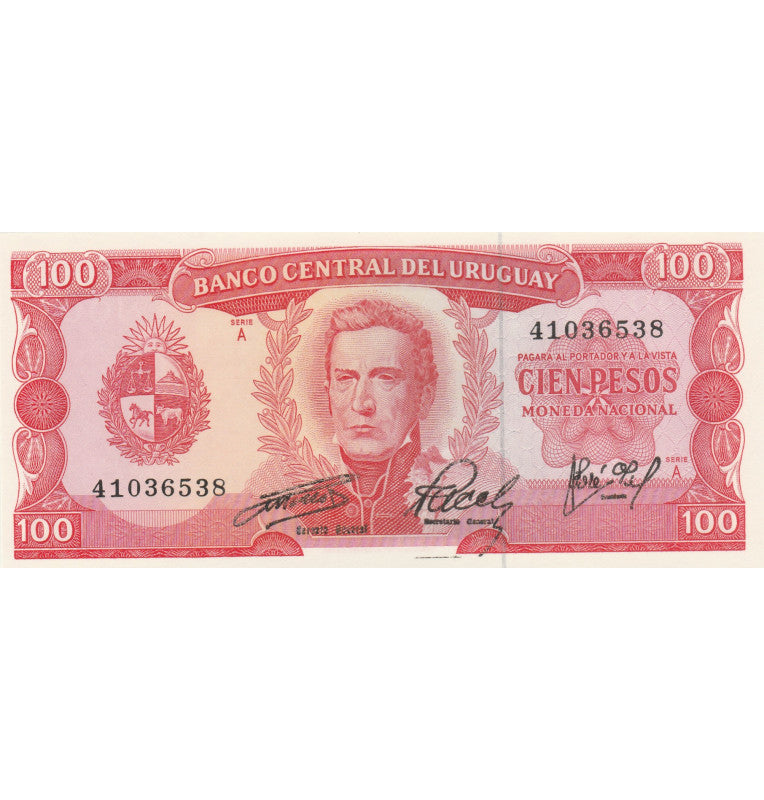 Uruguay 100 Pesos 1967 ND Pick 47a