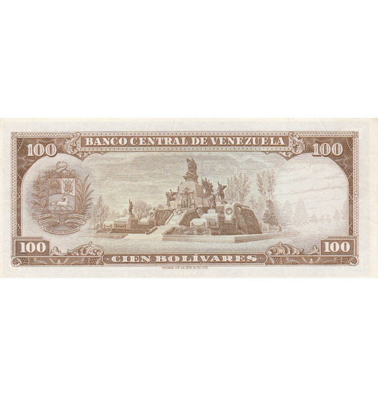 Venezuela 100 Bolivars 1967 Pick 48e