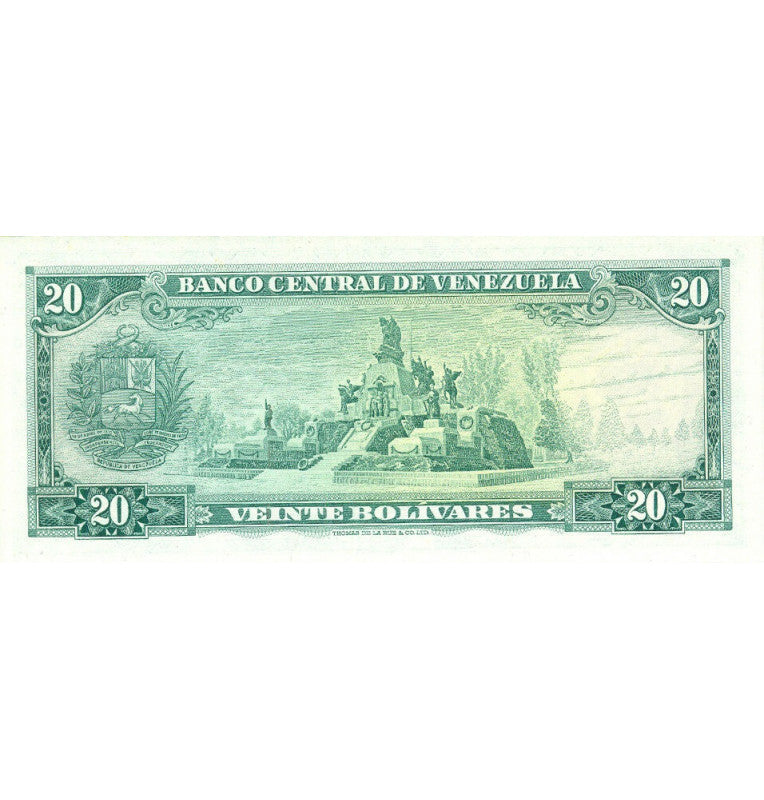Venezuela 20 Bolivars 1974 Pick 46e