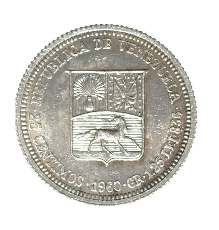 Venezuela 25 Céntimos 1960 KM 35a NO UNC