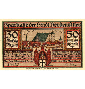 Verden Set 5 Notgelds 1923