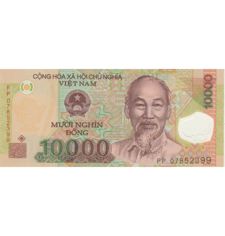 Vietnam 10.000 Dong 2007 Pick 119b Polímero