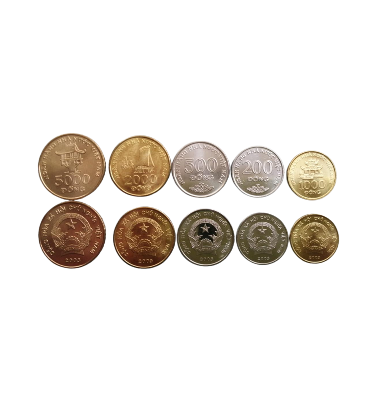 Vietnam set of 5 coins 200, 500, 1000, 2000, 5000 Dong 2003