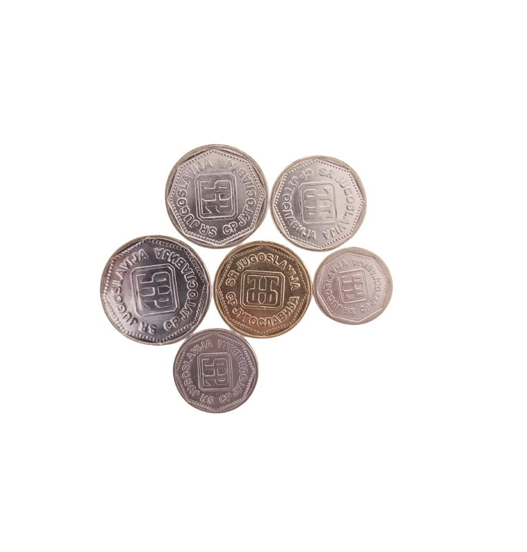 Yugoslavia set of 6 coins 1, 2, 5, 10, 50, 100 Dinars 1993