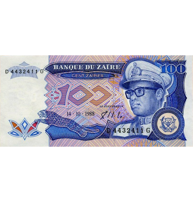 Zaire 100 Zaires 1988 Pick 33a