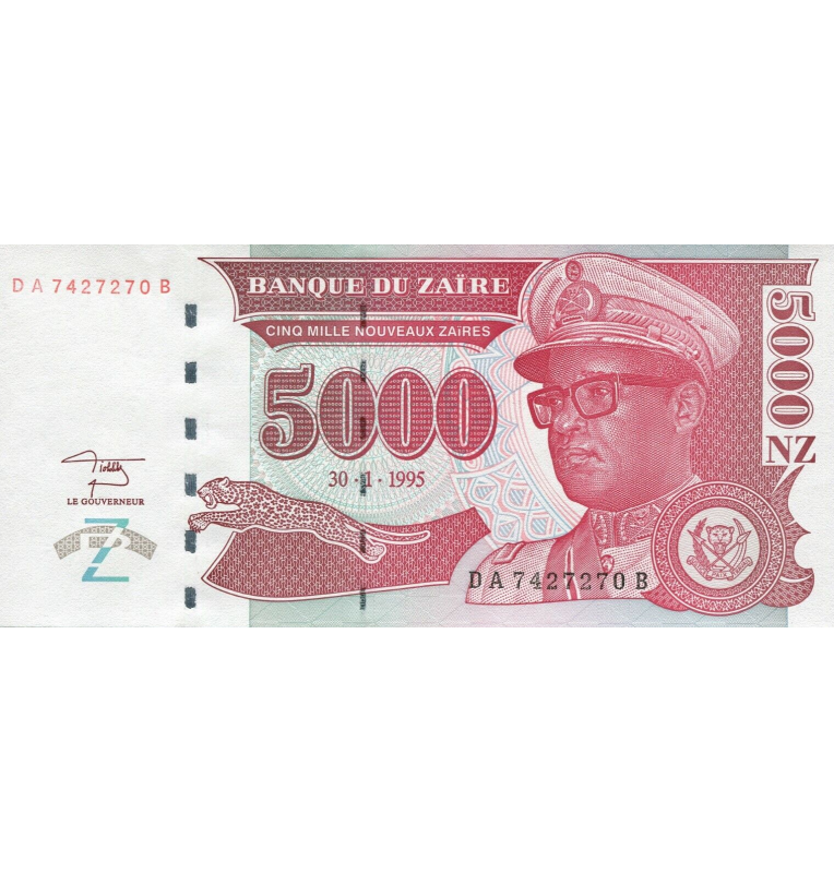 Zaire 5000 Zaires 1995 Pick 69