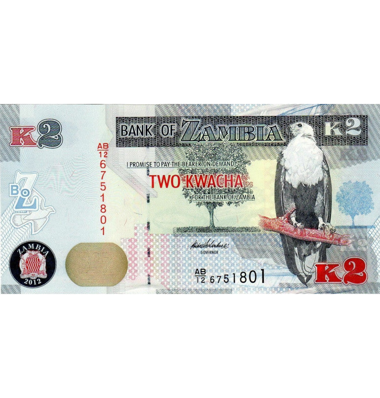 Zambia 2 Kwacha 2012 Pick 49a