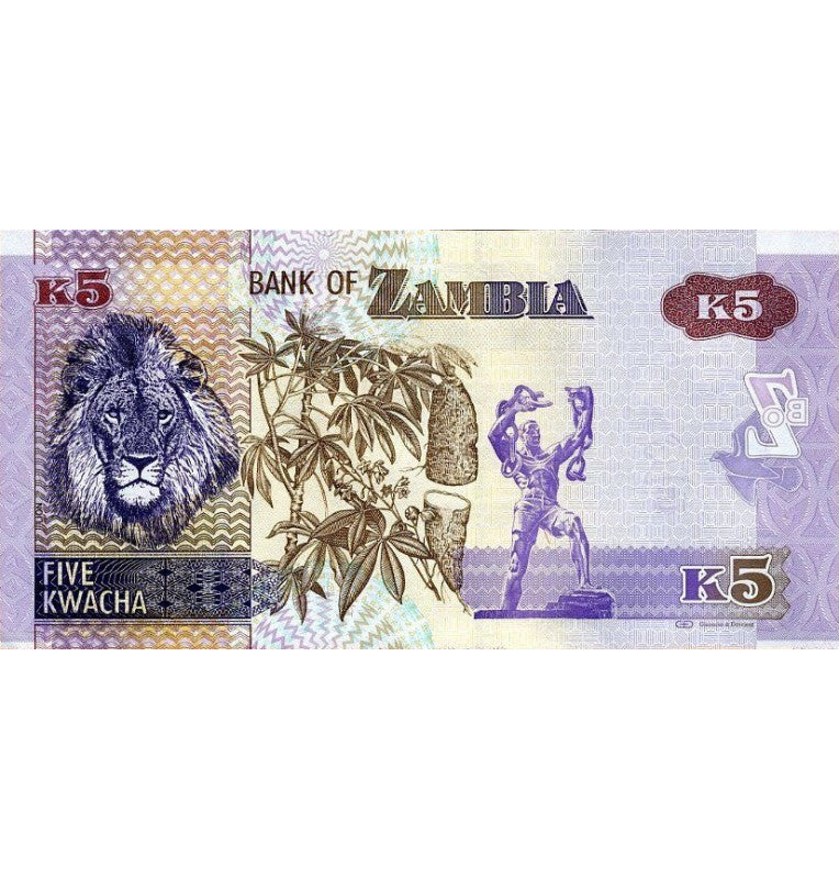 Zambia 5 Kwacha 2012 Pick 50a