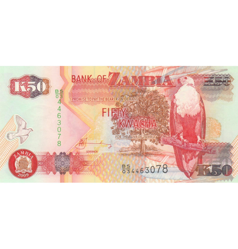Zambia 50 Kwacha 2009 Pick 37h