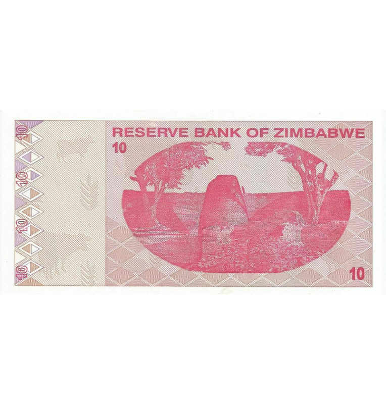 Zimbabwe 10 Dollars 2009 Pick 94