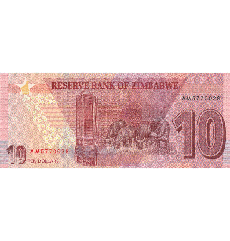 Zimbabue 10 Dólares 2020 Pick Nuevo