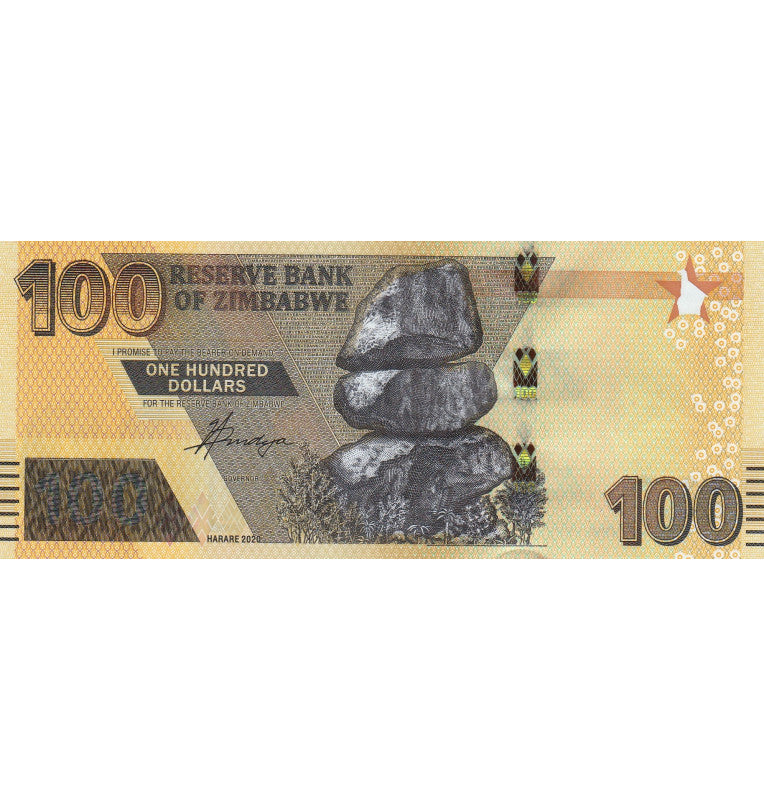Zimbabwe 100 Dollars 2020 Pick New