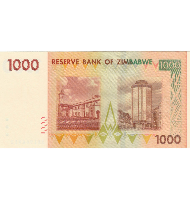 Zimbabue 1.000 Dólares 2007 Pick 71