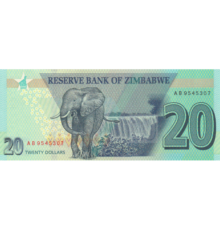 Zimbabue 20 Dólares 2020 Pick Nuevo