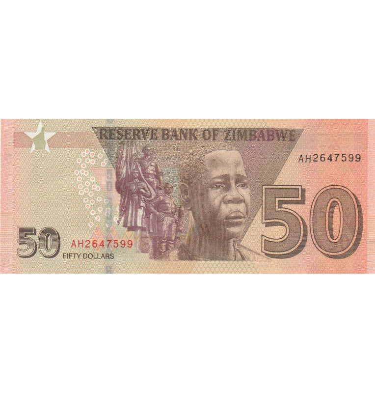 Zimbabue 50 Dólares 2020 Pick Nuevo