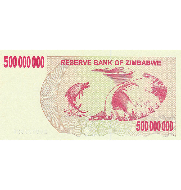 Zimbabwe $500,000,000 2008 Pick 60