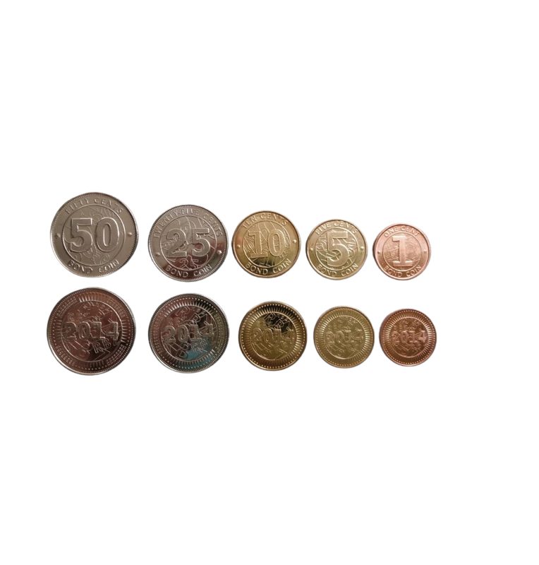 Zimbabwe set of 5 coins 1, 5, 10, 25, 50 C1241ents 2014